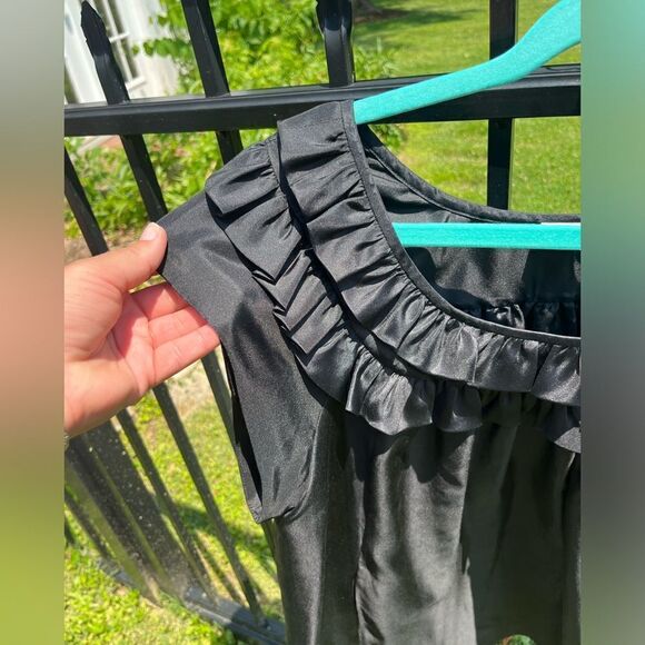 Susana Monaco Silk Ruffle Tunic Blouse - Picture 4 of 9